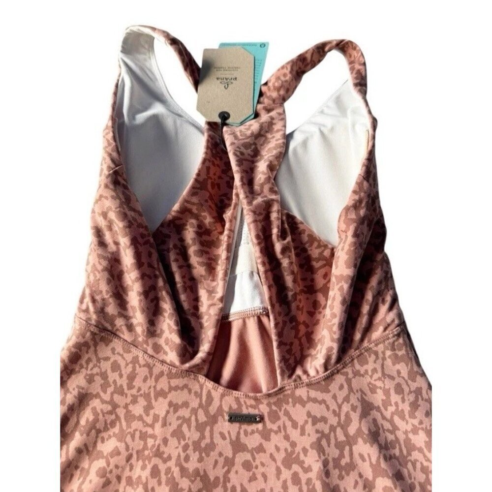 Prana Womens Sz S Saxon Orange Scoop Neck Keyhole Back Handkerchief Dress NWT - Picture 12 of 15